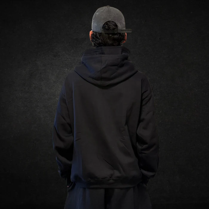 SUDADERA OVERSIZE 420G NEGRA - Image 3