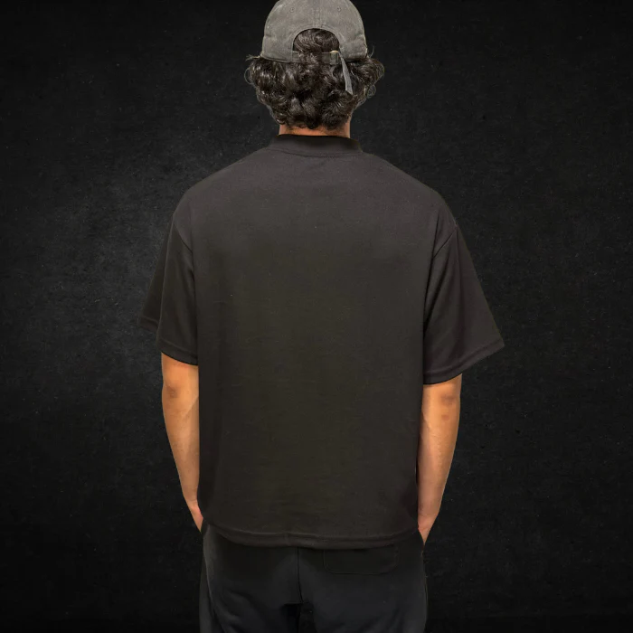 PLAYERA OVERSIZE NEGRA 220G - Image 3