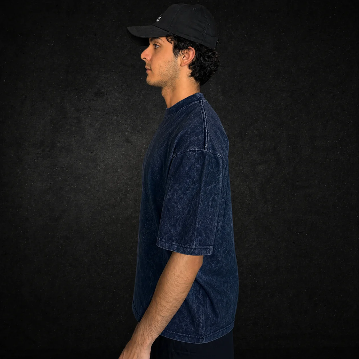 PLAYERA ACID WASH AZUL MARINO - Image 3