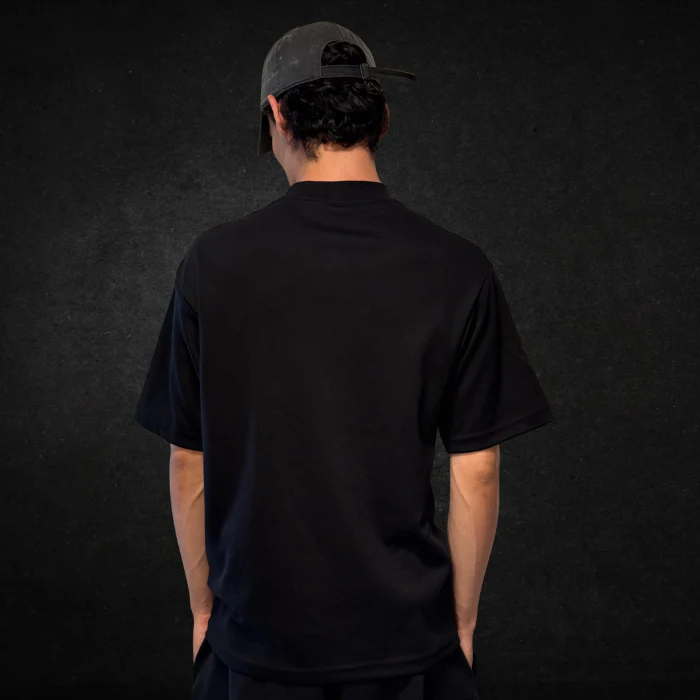 PLAYERA SEMI OVERSIZE 300G NEGRO FRENCH TERRY - Image 5