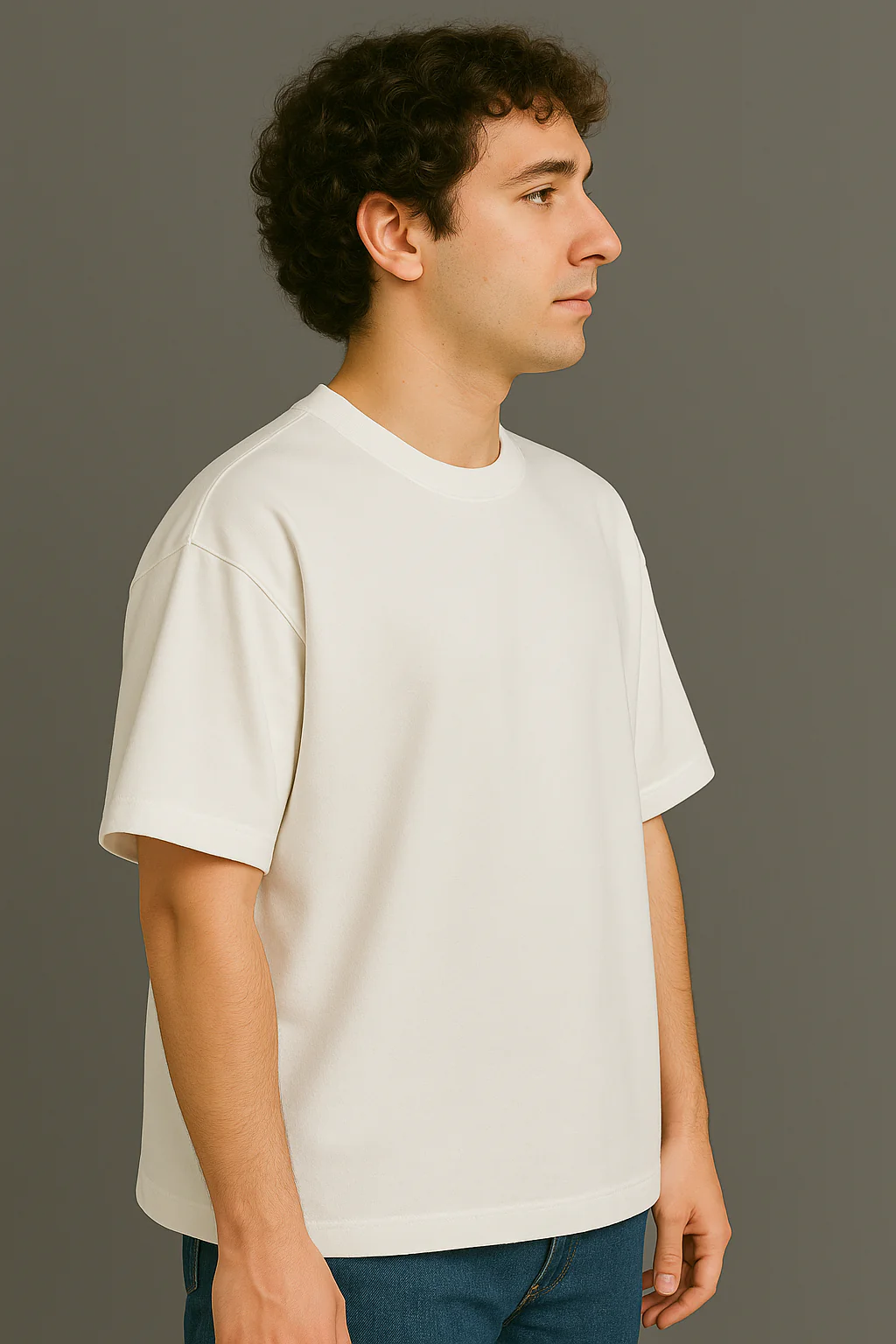 PLAYERA OVERSIZE BLANCA 180G - Image 3
