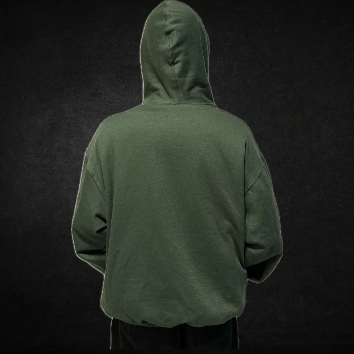 SUDADERA OVERSIZE 420G VERDE BOTELLA - Image 3